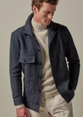 Profuomo | Overshirt twill navy