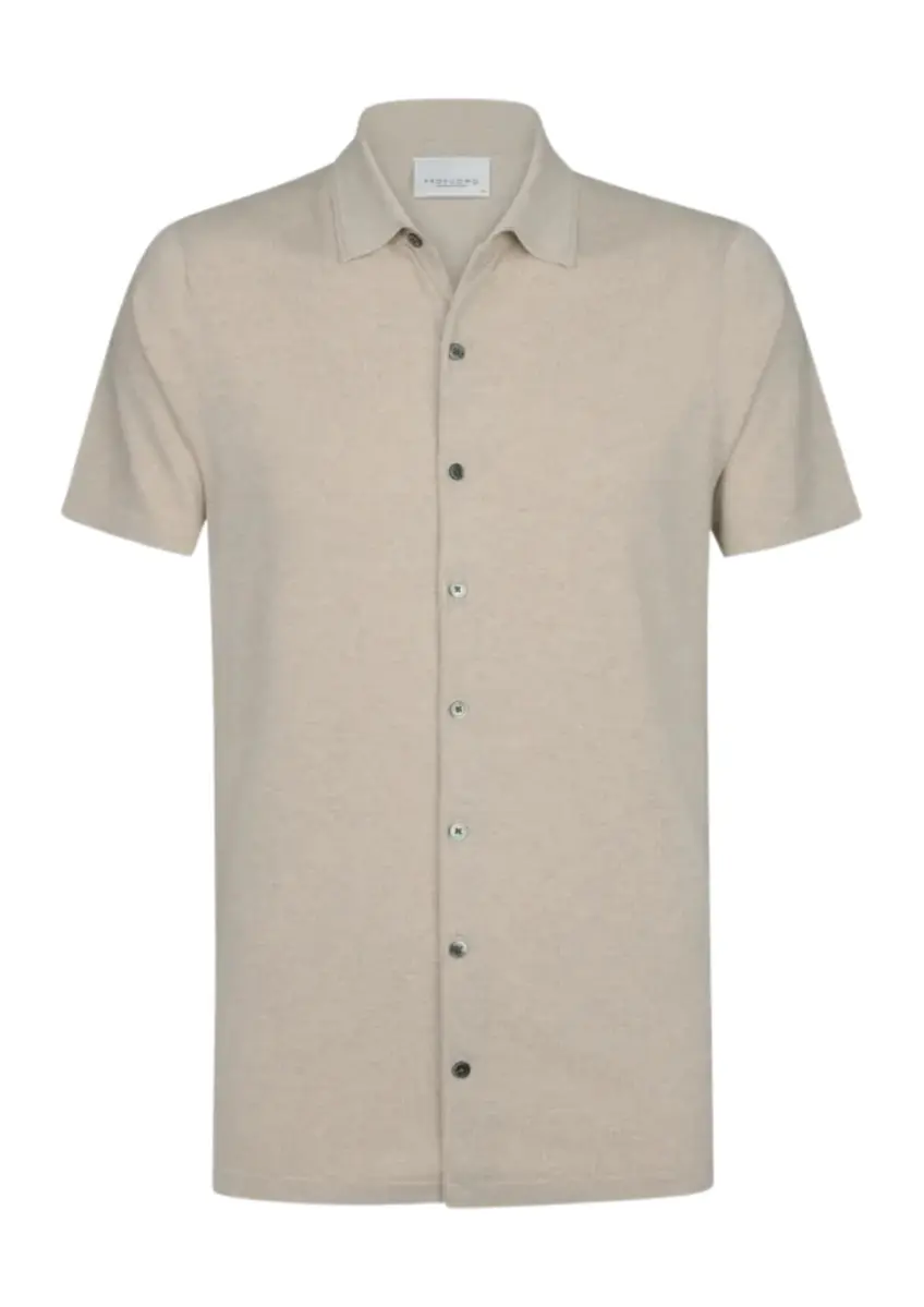 Profuomo | Polo button th ss beige