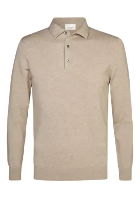 Profuomo | Polo button th ss beige