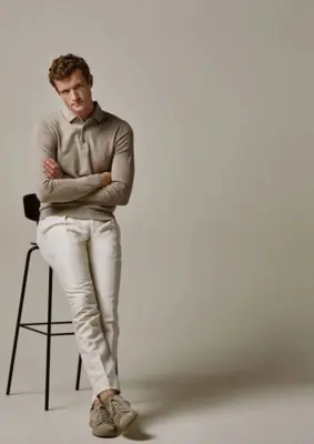 Profuomo | Polo button th ss beige