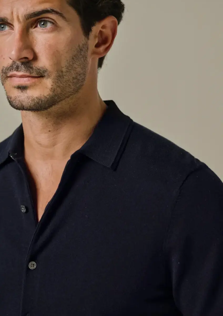 Profuomo | Polo button th ss navy