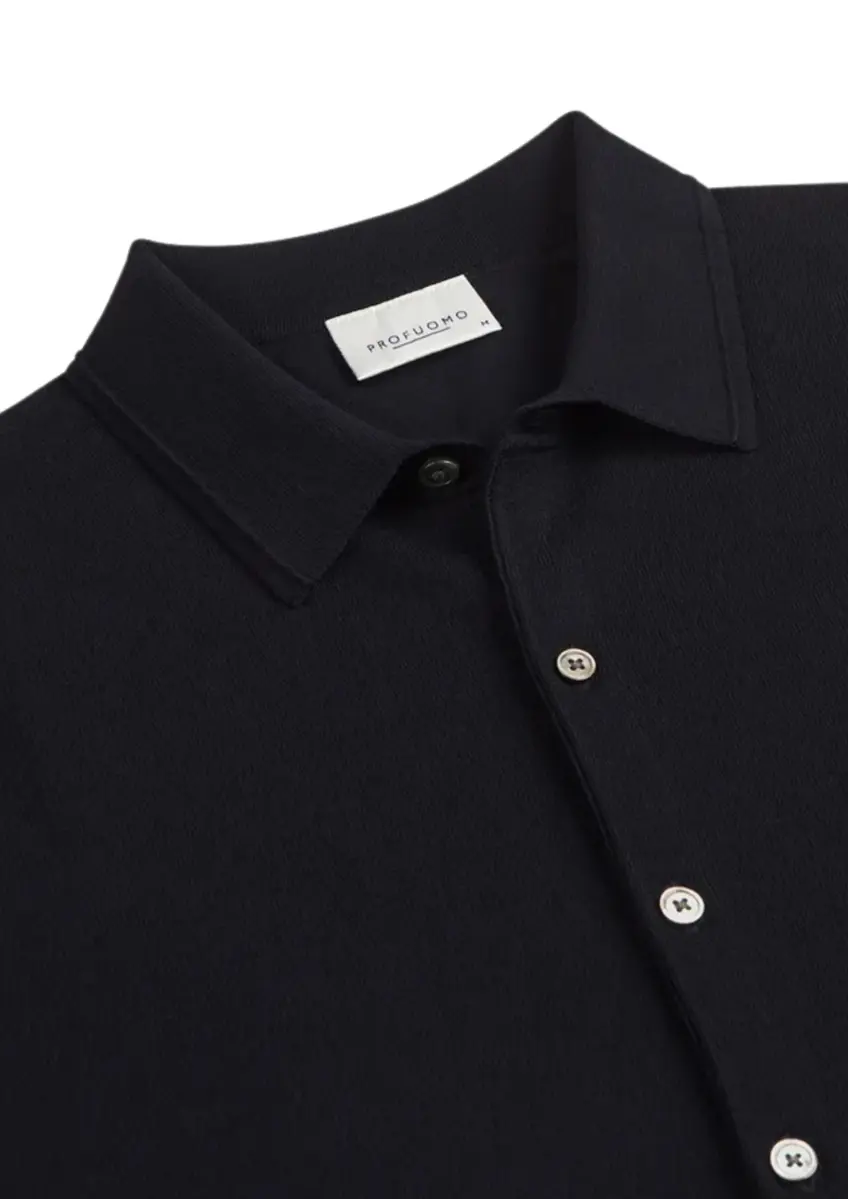 Profuomo | Polo button th ss navy