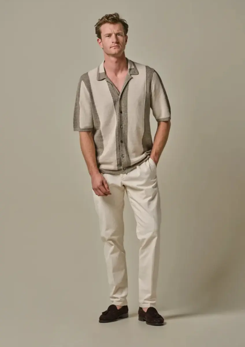 Profuomo | POLO CAMP BUTTON TH SS D BEIGE