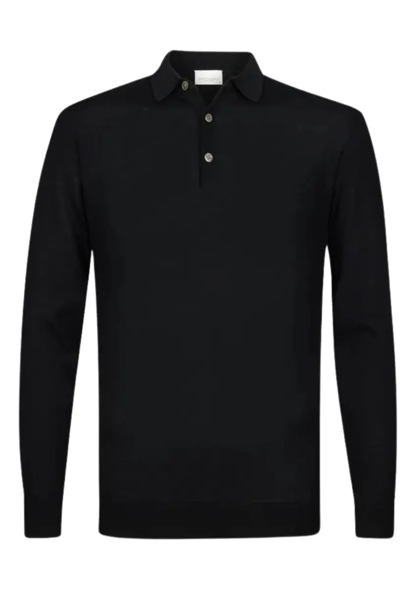 Profuomo | Polo long sleeve black