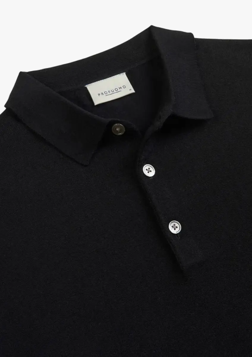 Profuomo | Polo long sleeve black