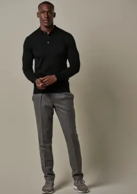 Profuomo | Polo long sleeve black