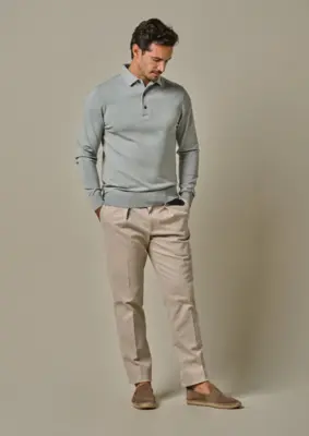 Profuomo | Polo one piece ls mid green