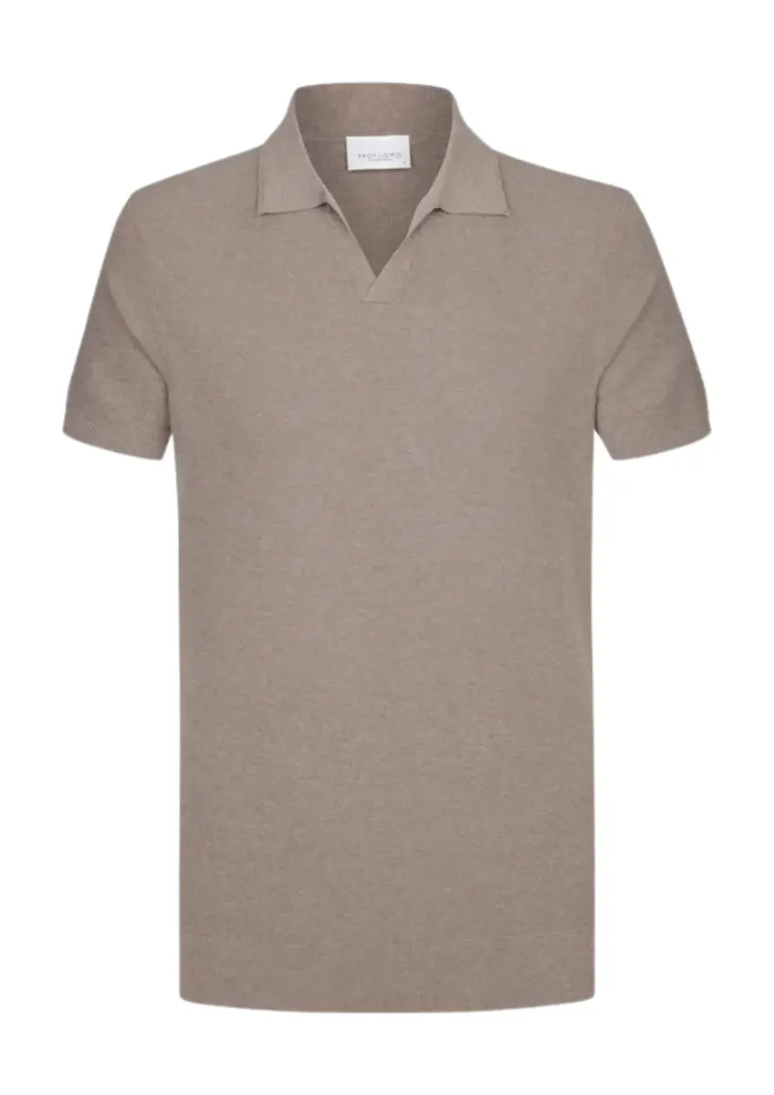 Profuomo | Polo riva coll ss m brown