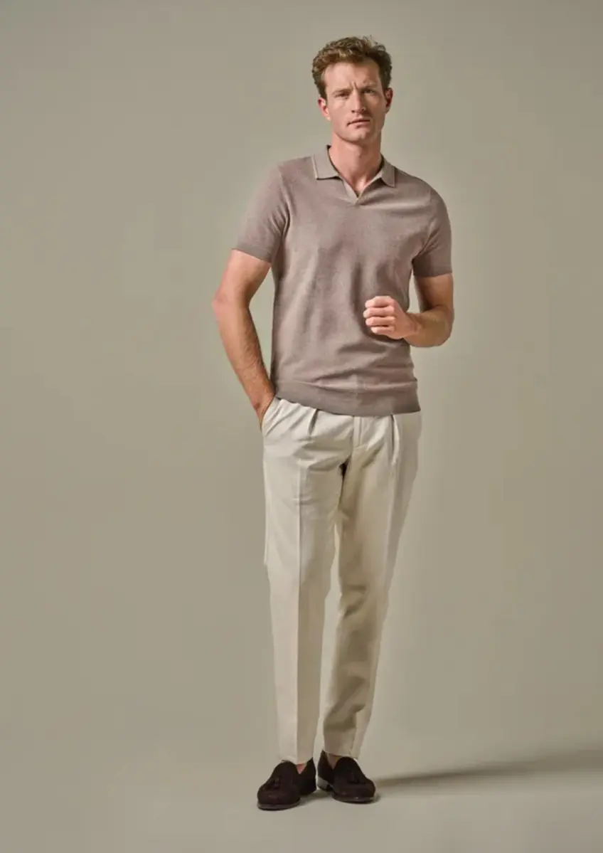 Profuomo | Polo riva coll ss m brown