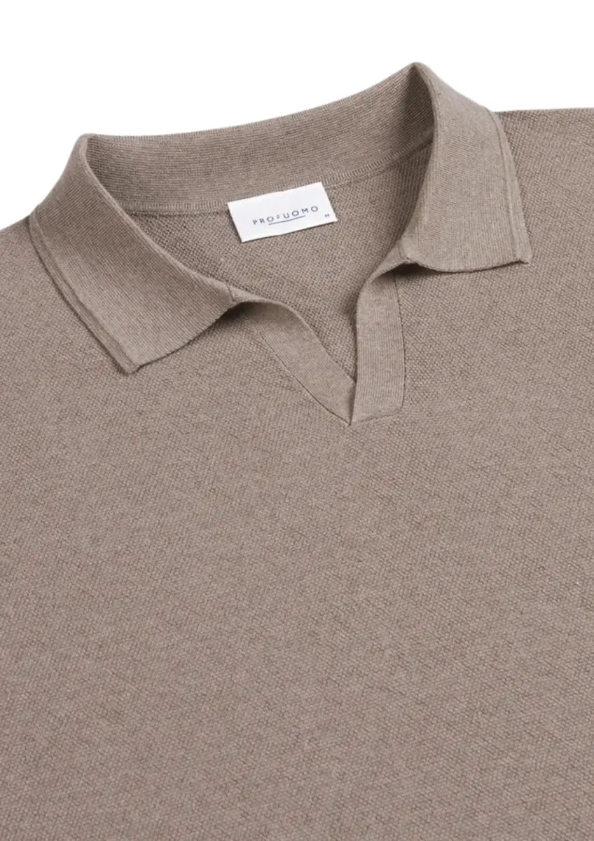 Profuomo | Polo riva coll ss m brown