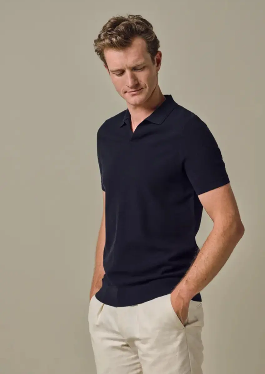 Profuomo | Polo riva coll ss navy