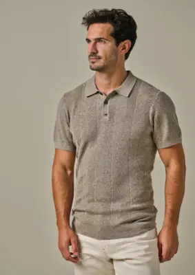 Profuomo | Polo ss dark beige