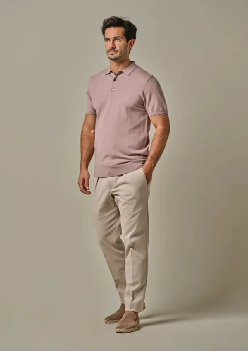 Profuomo | Polo ss dark pink