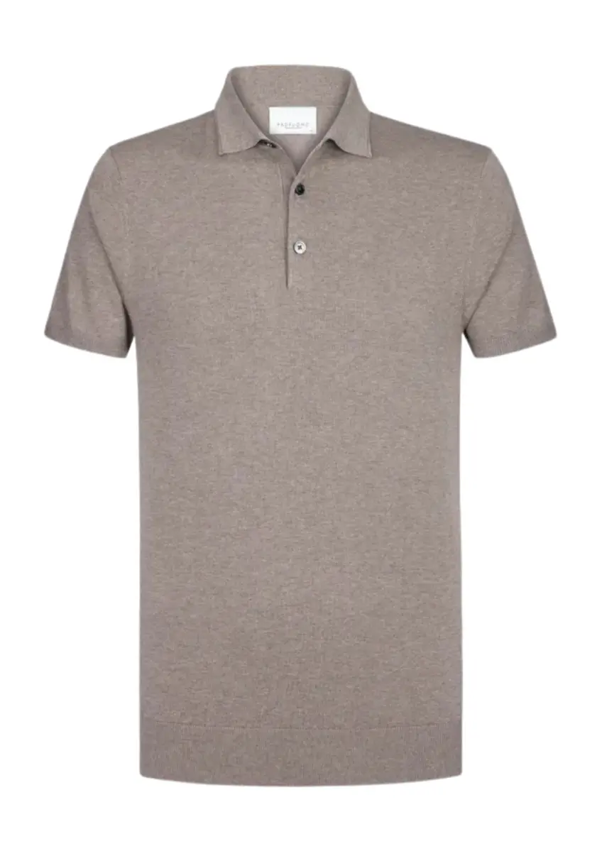 Profuomo | Polo ss mid brown