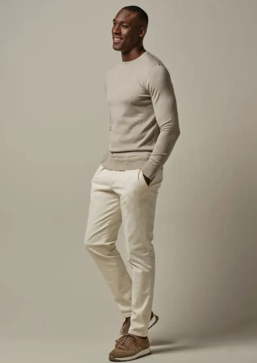 Profuomo | Pullover crew neck beige