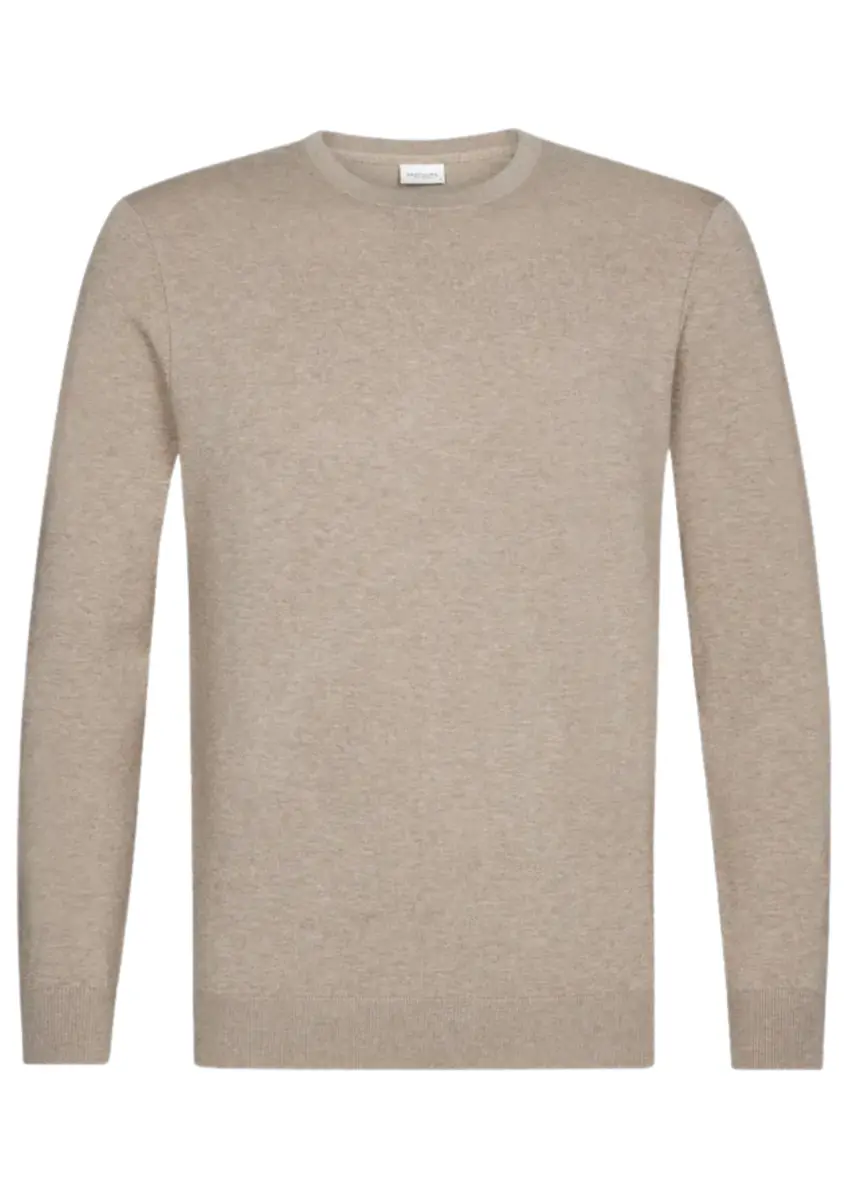 Profuomo | Pullover crew neck beige