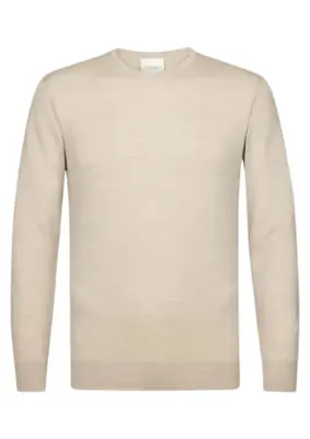 Profuomo | Pullover crew neck beige