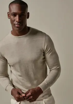 Profuomo | Pullover crew neck beige