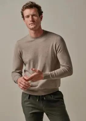 Profuomo | Pullover crew neck beige