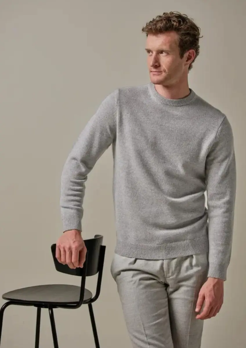 Profuomo | Pullover crew neck blue