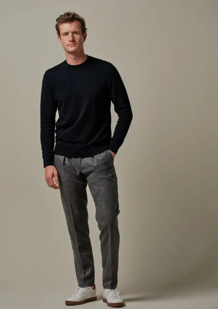 Profuomo | PULLOVER CREW NECK NAVY
