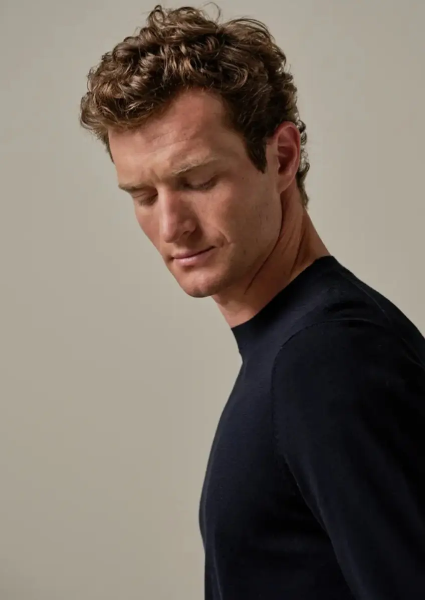 Profuomo | PULLOVER CREW NECK NAVY