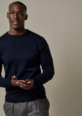 Profuomo | Pullover crew neck navy