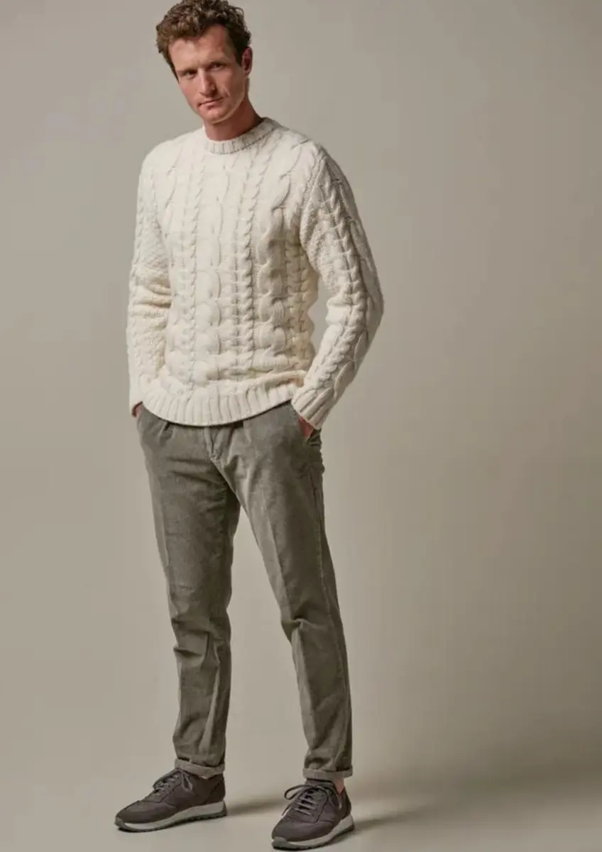 Profuomo | Pullover crew neck off white