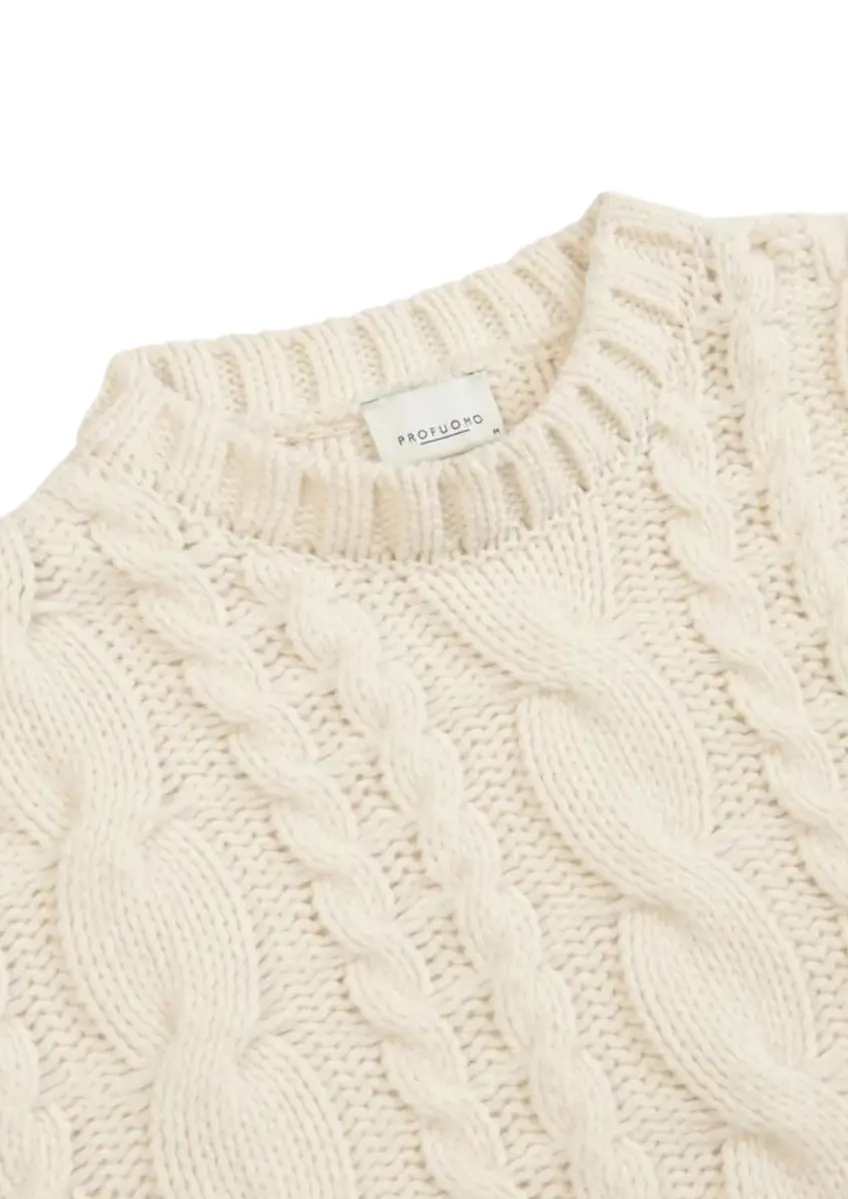 Profuomo | Pullover crew neck off white