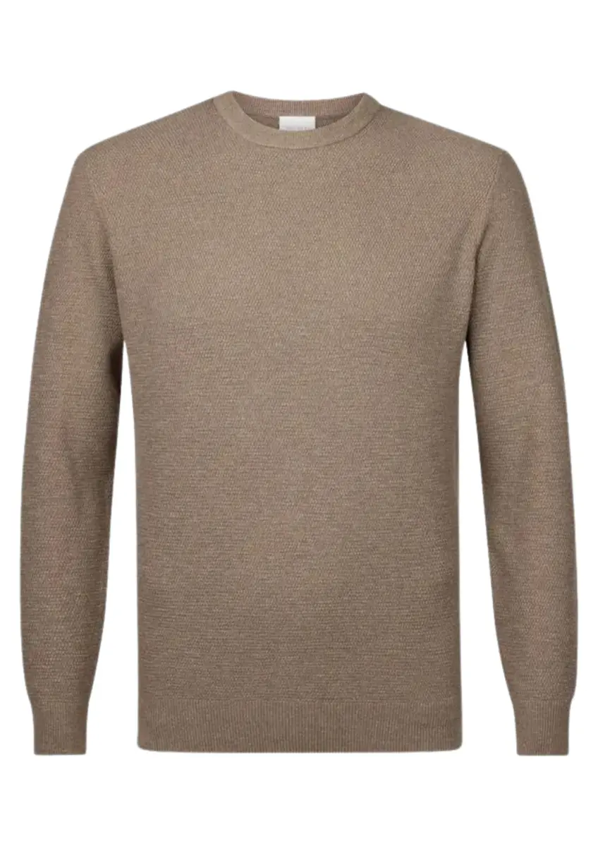 Profuomo | Pullover crew neck taupe