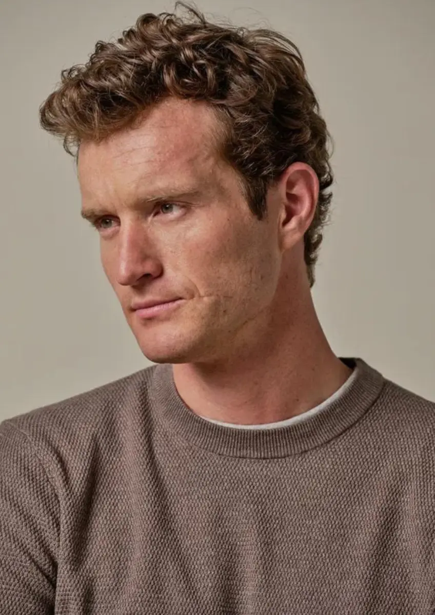 Profuomo | Pullover crew neck taupe