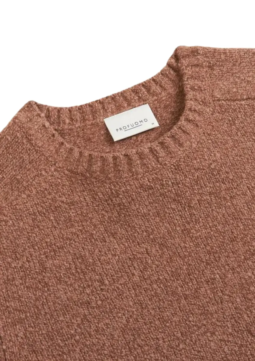 Profuomo | Pullover crew neck tuscan red