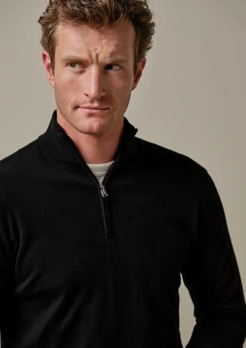 Profuomo | Pullover half zip black