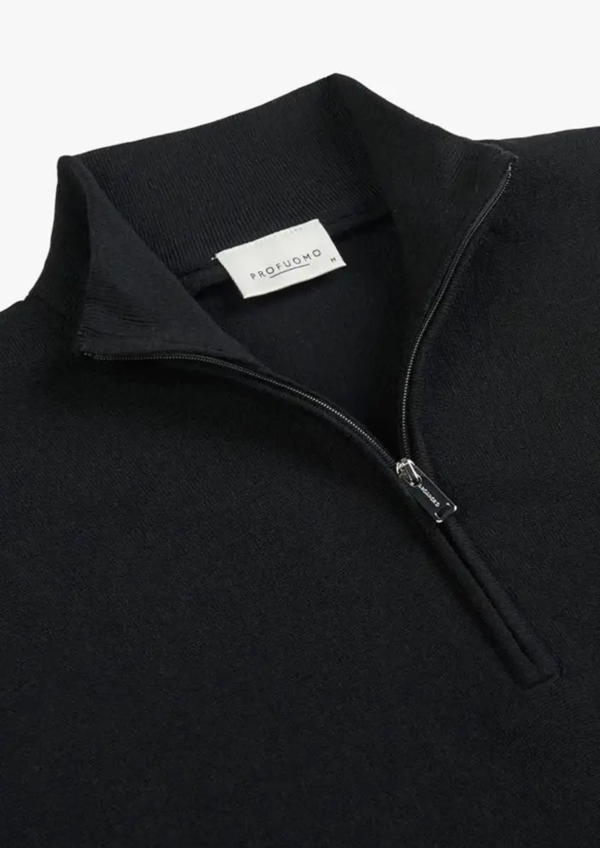 Profuomo | Pullover half zip black