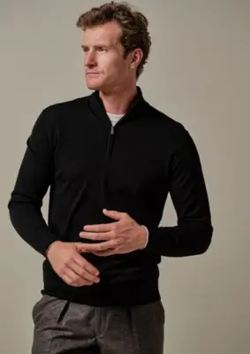 Profuomo | Pullover half zip black