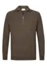 Profuomo | Pullover half zip dark brown