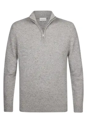 Profuomo | Pullover half zip light grey