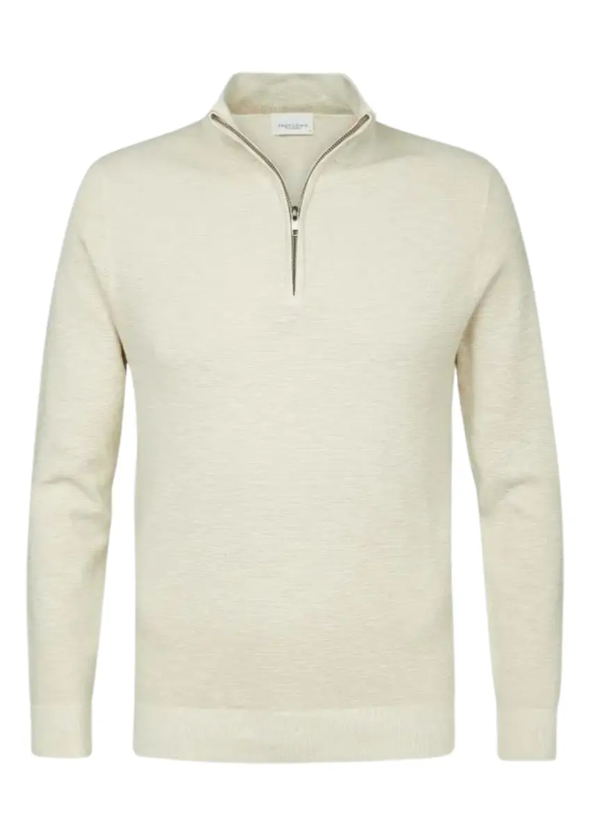 Profuomo | Pullover half zip off white