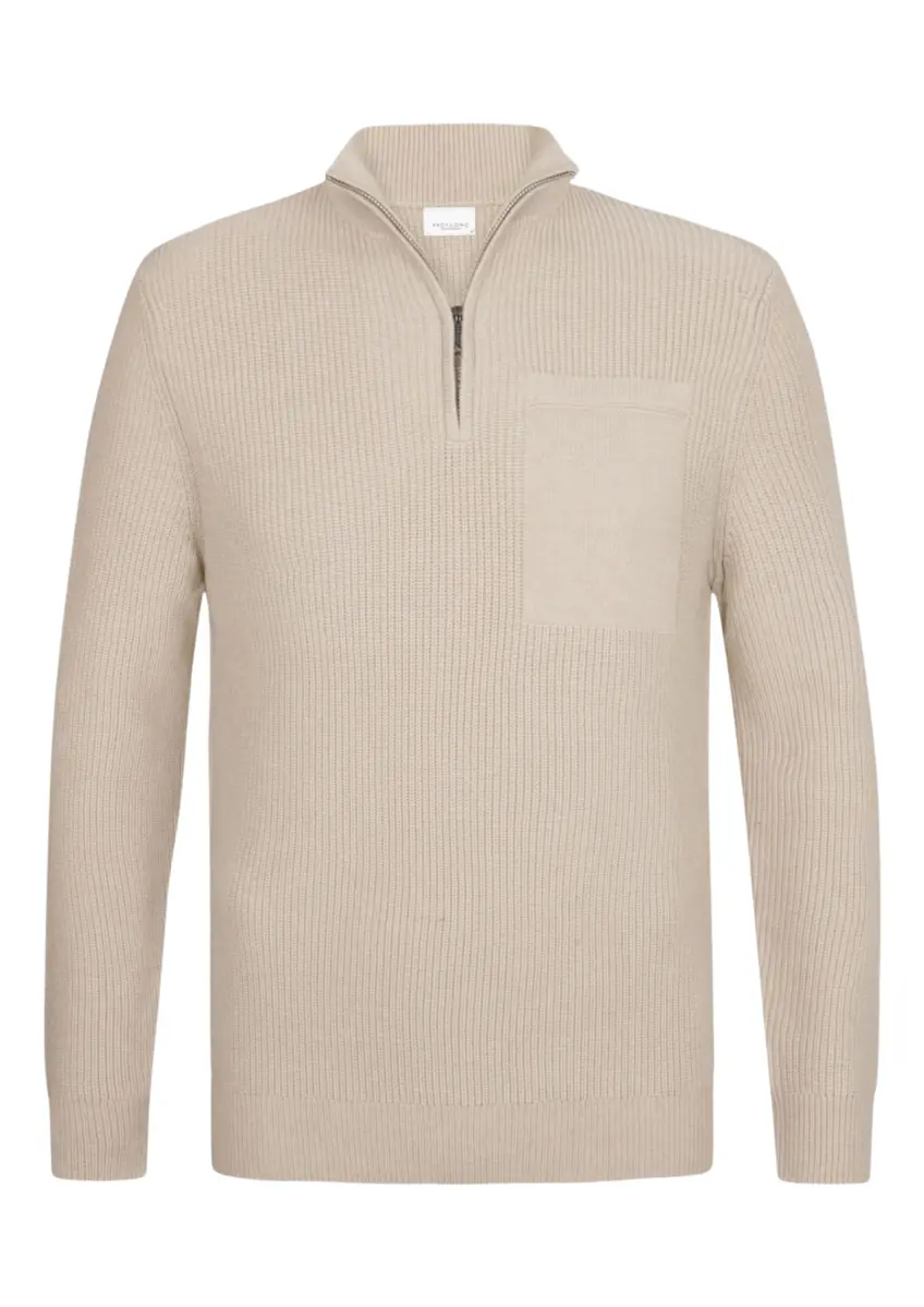 Profuomo | Pullover half zip off white