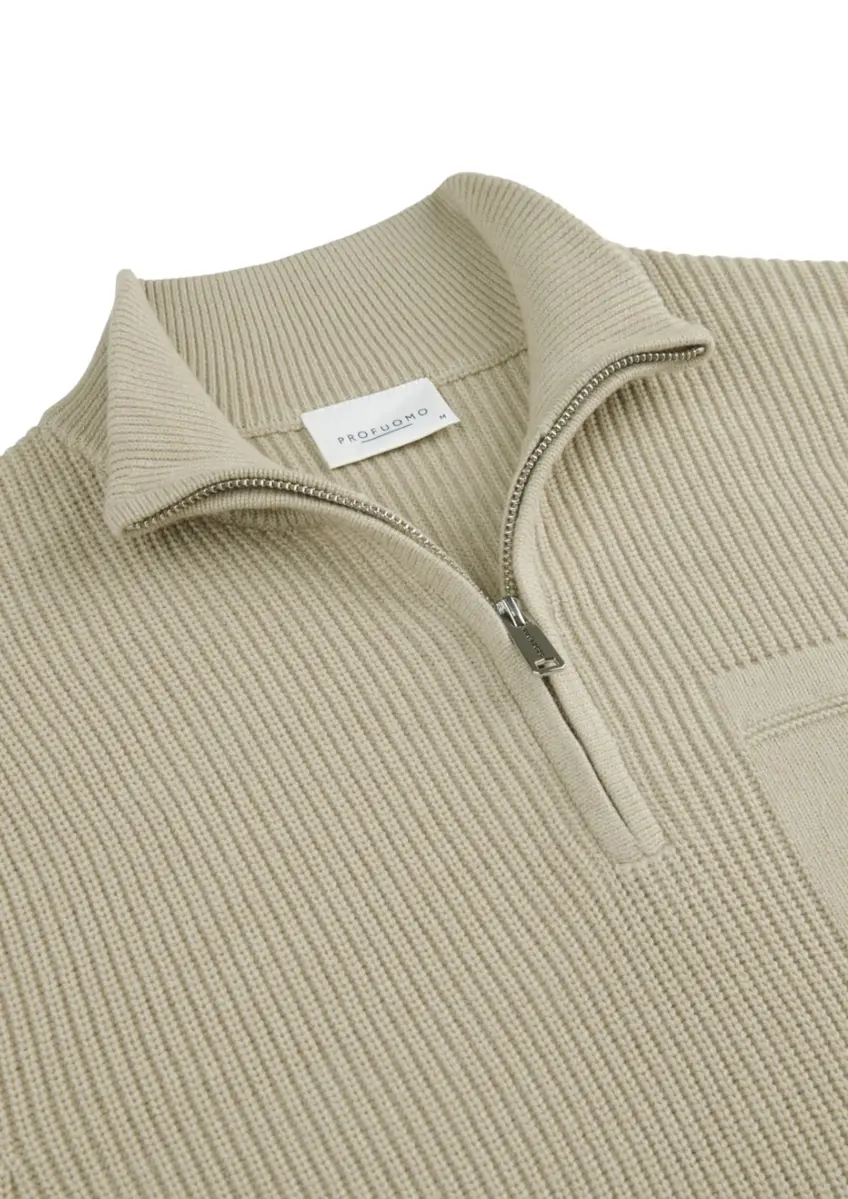 Profuomo | Pullover half zip off white