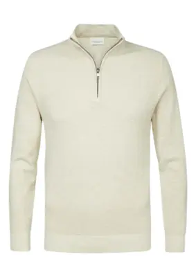 Profuomo | Pullover half zip off white
