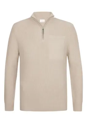 Profuomo | Pullover half zip off white