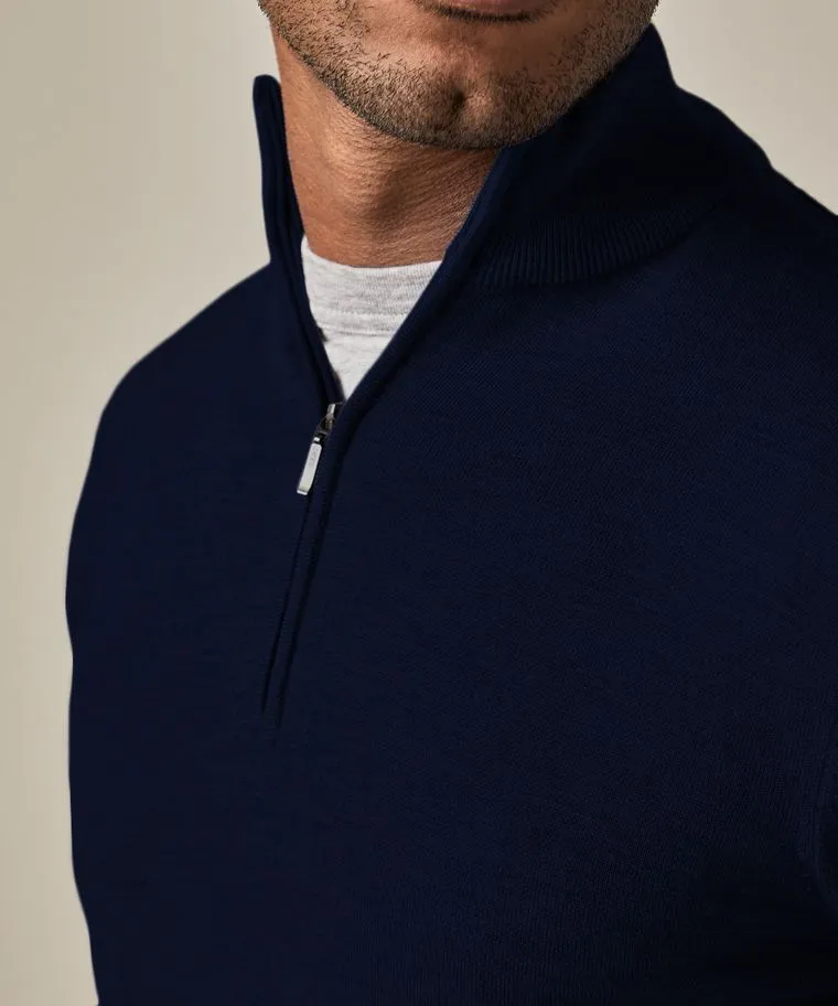 Profuomo | PULLOVER HALFZIP NAVY