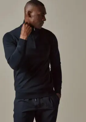 Profuomo | Pullover halfzip navy