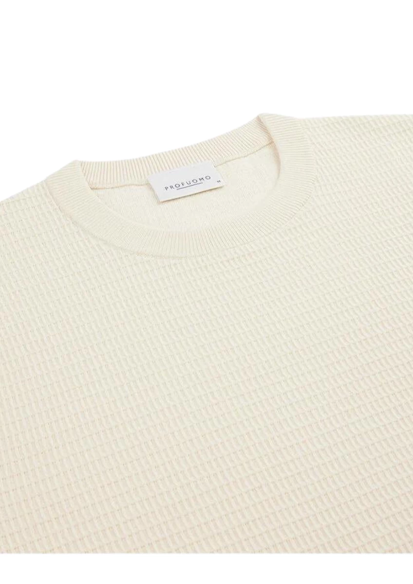 Profuomo | Pullover short sleeve off white off white