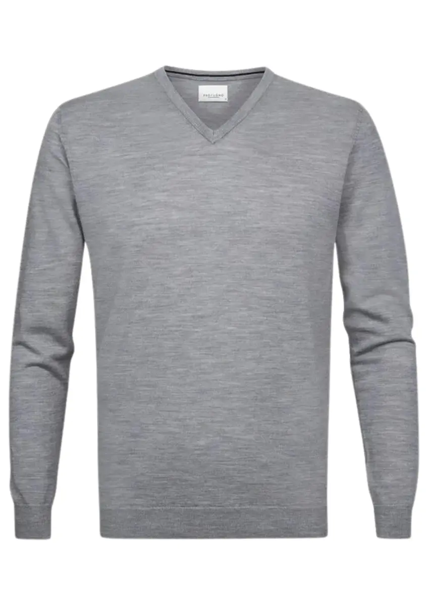 Profuomo | PULLOVER V-NECK GREY