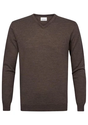 Profuomo | PULLOVER V-NECK TAUPE Taupe