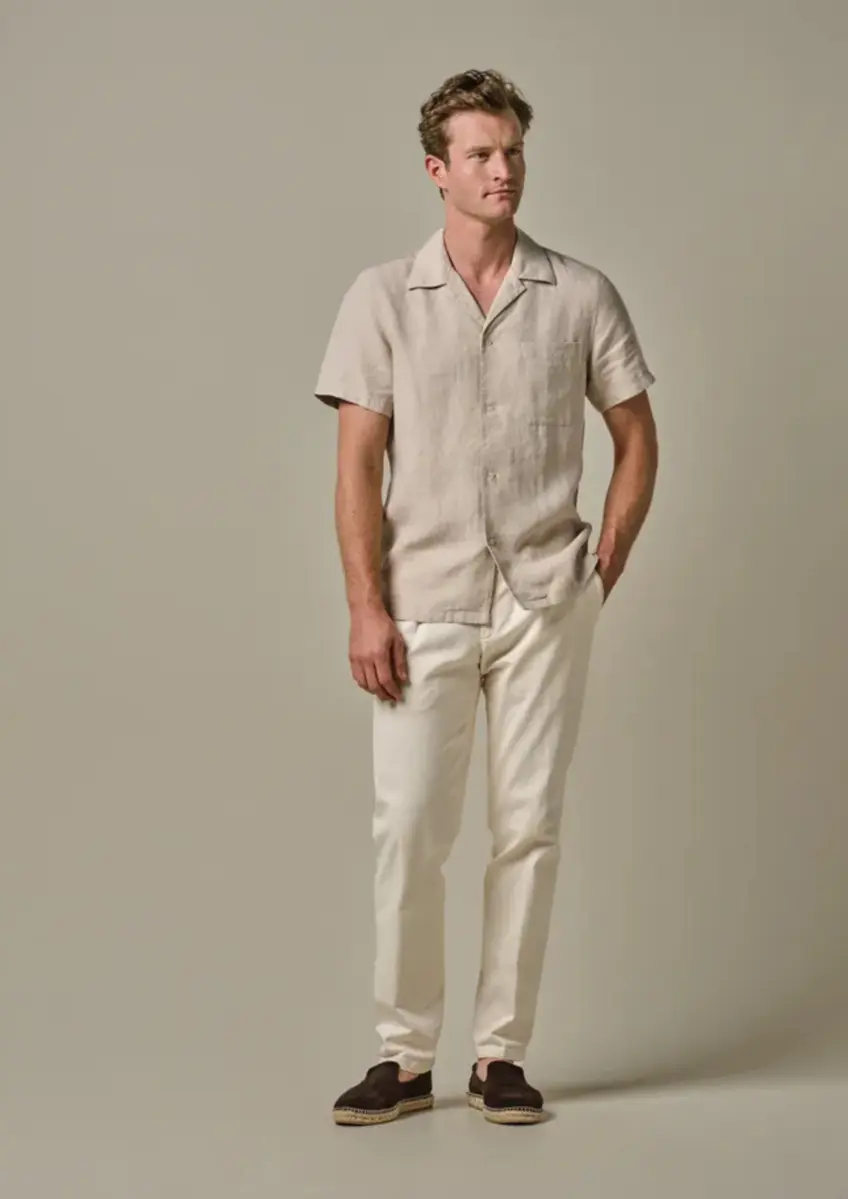 Profuomo | Shirt camp ss beige