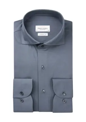 Profuomo | Shirt x-cutaway sc sf denim blue