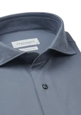 Profuomo | Shirt x-cutaway sc sf denim blue